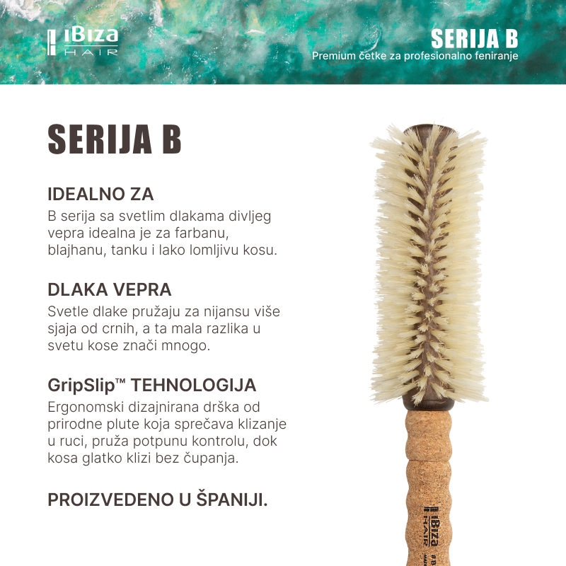 Ibiza Hair Četka Za Kosu #B9 65mm Opis