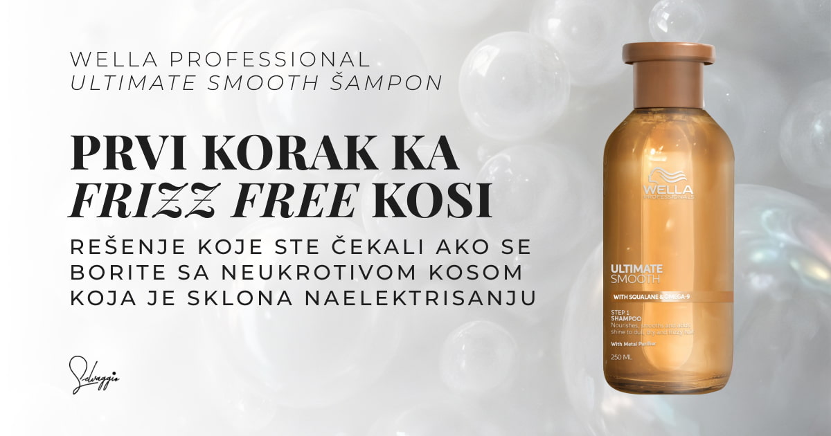 Wella Ultimate Smooth šampon za naelektrisanu kosu sklonu frizzu