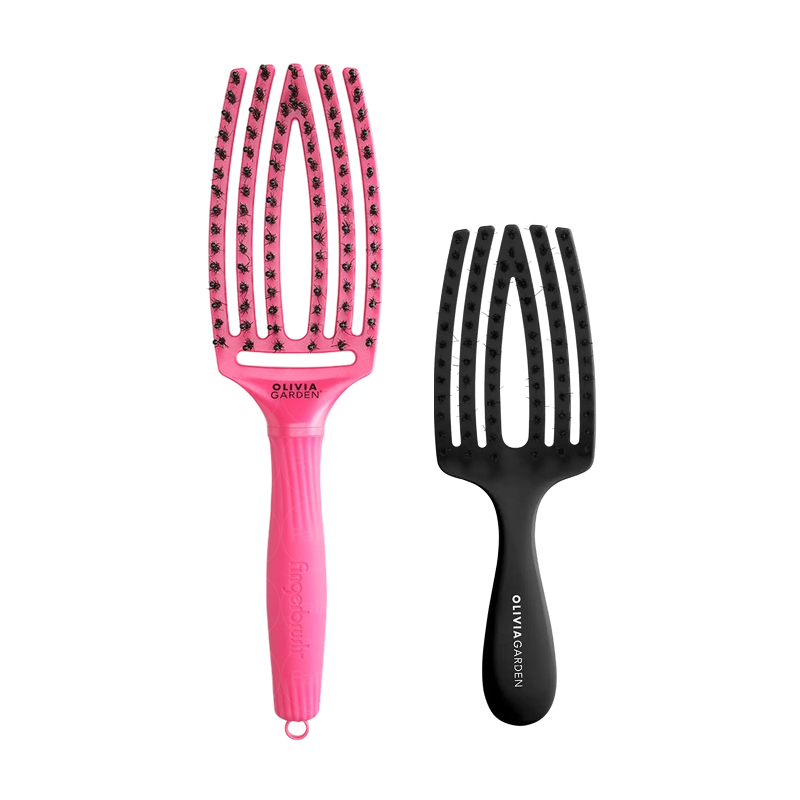 Olivia Garden Fingerbrush Mars Red + Kids Mini Black