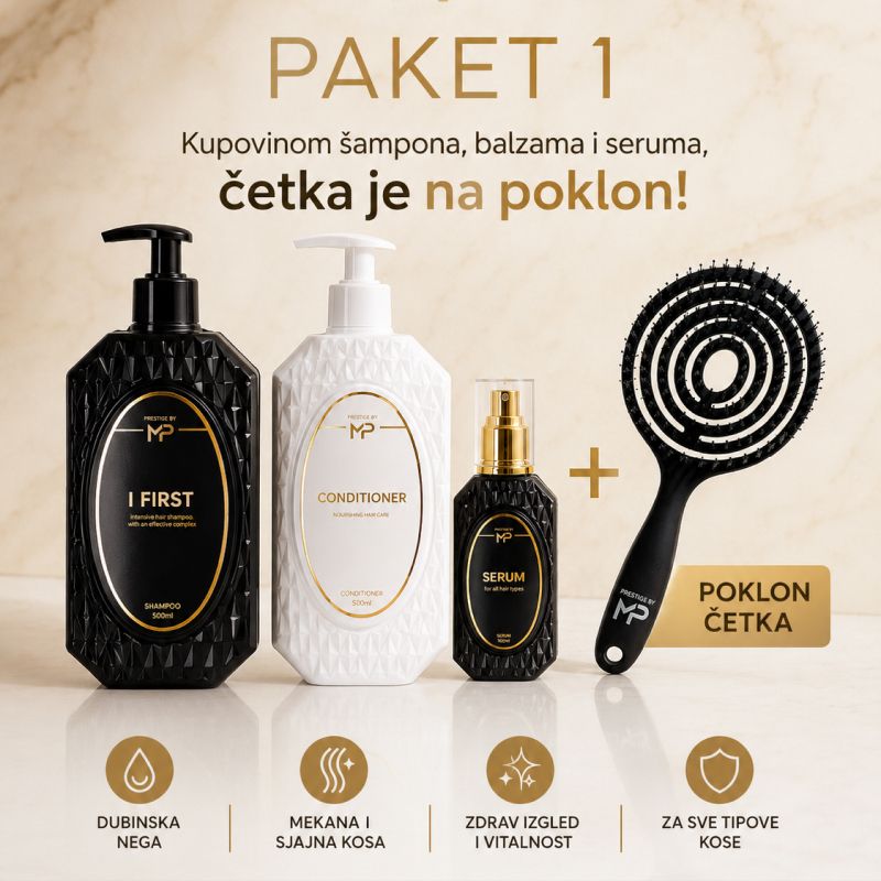 Prestige by MP Paket 1 Šampon, Maska, Serum i poklon četka