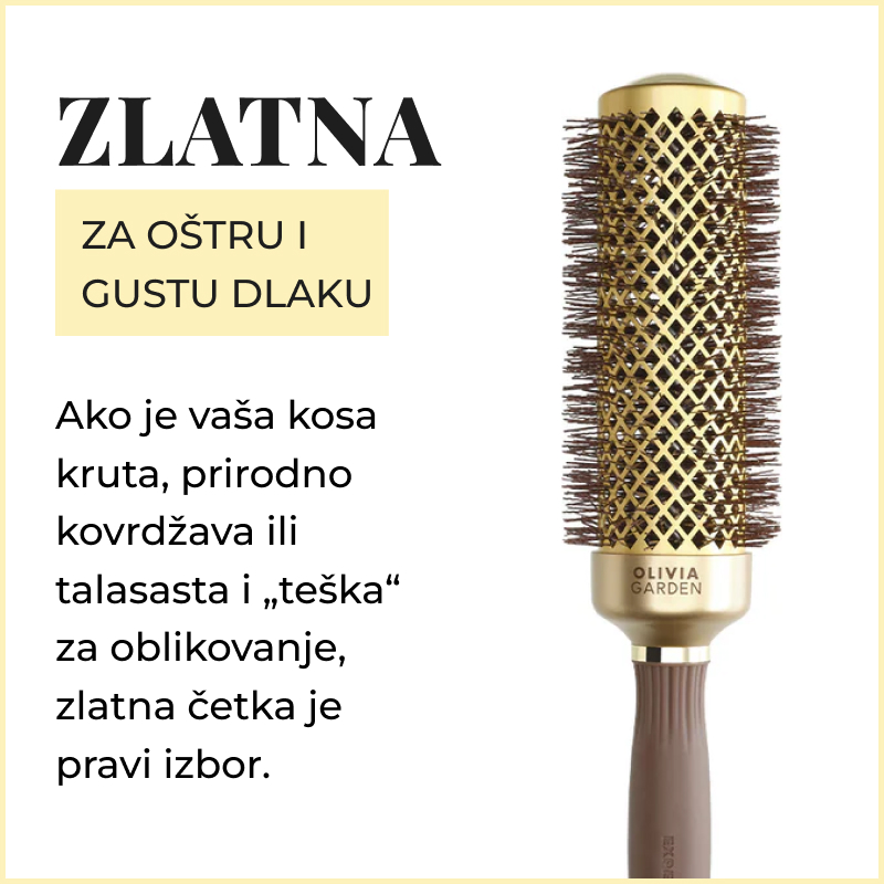 Olivia Garden Speed XL Expert Blowout Wavy Gold četka za kosu